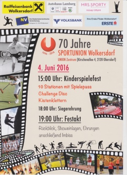 Plakat 70 Jahre Sportunion