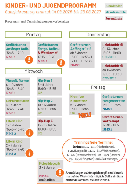 Kinderprogramm neu