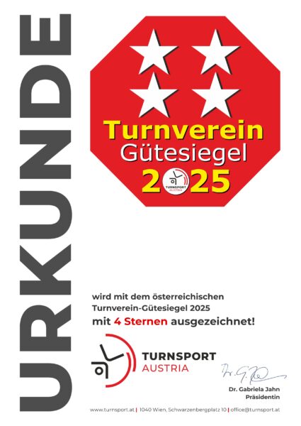Turnverein-Gütesiegel_Urkunde_4-Sterne_2025